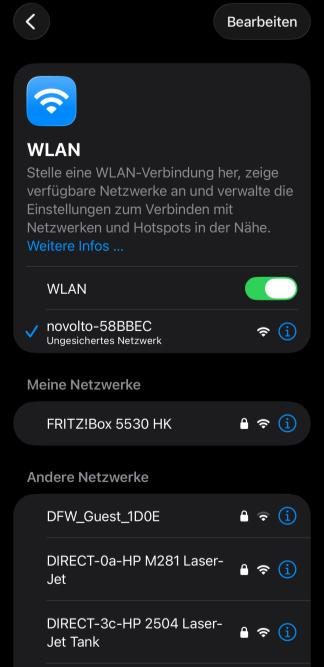Connecter le novolto Sense au Wi-Fi