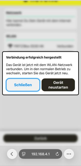 Connexion Wi-Fi novolto Sense établie avec succès